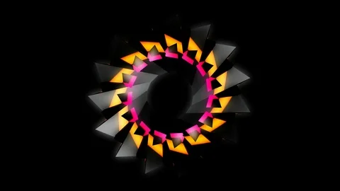 Glowing abstract flower Stock-Footage 98272545