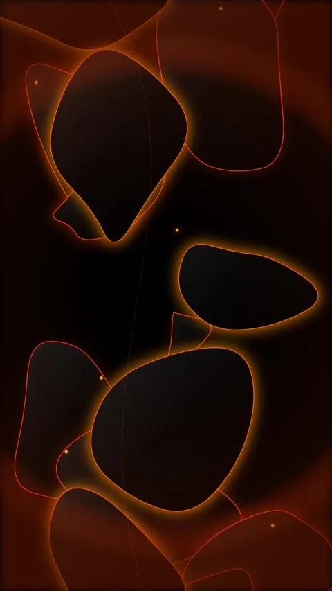 Glowing abstract fluid background with deep orange and black liquid motion .. Stock Footage 345487708