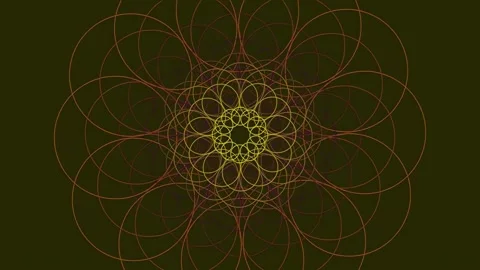 Glowing abstract geometric mandala pattern for cosmic energy, spiritual bac.. Stock Footage 337163942