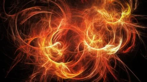 Glowing abstract hot flames Stock Illustration