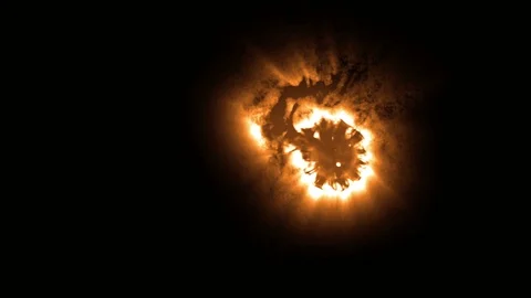 Glowing Abstract Ink Drop Stock Footage 118521681