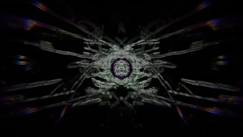 Glowing Abstract Kaleidoscope Loop Stock Footage 314814358