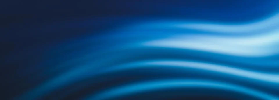 Glowing abstract light blue wave on dark blue background grainy texture ban.. 스톡 일러스트