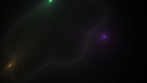 Glowing Abstract Light Orbs Drifting Across Dark Nebulous Background Loop Stock Footage 344720421