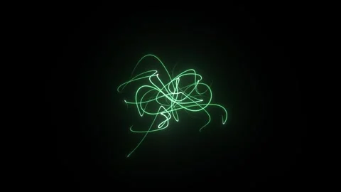 Glowing Abstract Lines Loop Animation. Dynamic Lines Animation. Light Trail Stock Footage 318408209