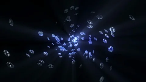 Glowing Abstract Liquid Particles Stock-Footage 118514360