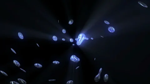 Glowing Abstract Liquid Particles Vídeo Stock 118514501