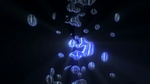 Glowing Abstract Liquid Particles 库存影片 118514598