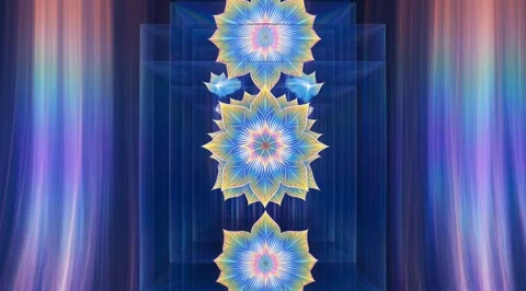 Glowing abstract mandala with light leaks Stock Footage 331459831