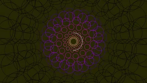 Glowing abstract mandala pattern animation for sacred geometry and cosmic e.. Stock Footage 342094291