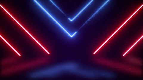 Glowing abstract neon background with lines. Stock Footage 163636118