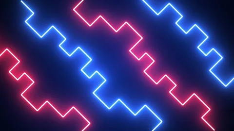 Glowing abstract neon geometric background Stock Footage 163635219