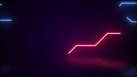 Glowing abstract neon geometric background Stock Footage 164323549