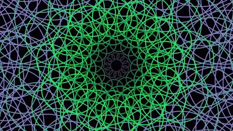 Glowing abstract neon geometric network pattern background for futuristic t.. Stock Footage 340378622