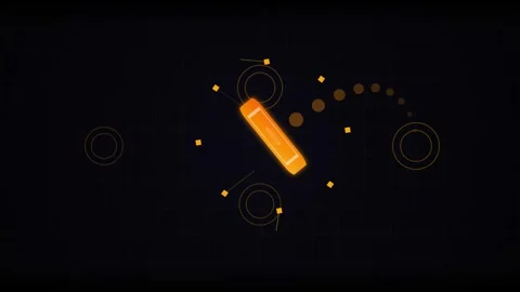 Glowing abstract neon network lines and circular connection elements on dar.. Stock Footage 346001012