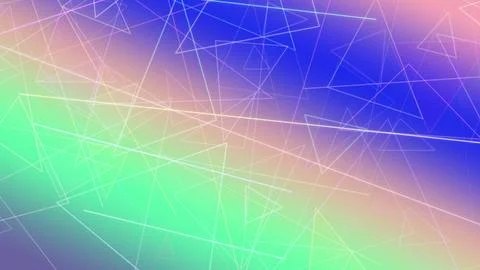 A glowing abstract network of angular lines and triangles stretches across .. Stock Illustration