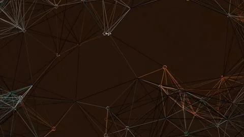 Glowing abstract network structure connecting nodes for future digital comm.. Stock Footage 342205951