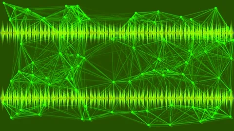 Glowing Abstract Network Visualizing Data Connections on a Deep Futuristic .. Stock Footage 339786343