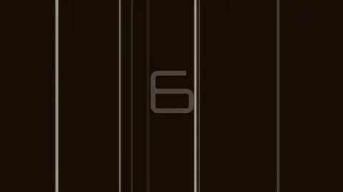 Glowing abstract number nine countdown graphic on black background | Techno.. Stock Footage 342205953