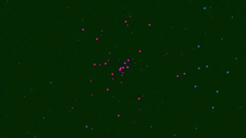 Glowing abstract particle effect in deep emerald bokeh on black screen for .. Stock Footage 341058384