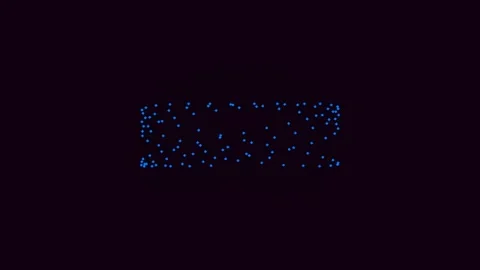 Glowing abstract particle flow of digital data stream in dark cosmos backgrou Stock Footage 337165440