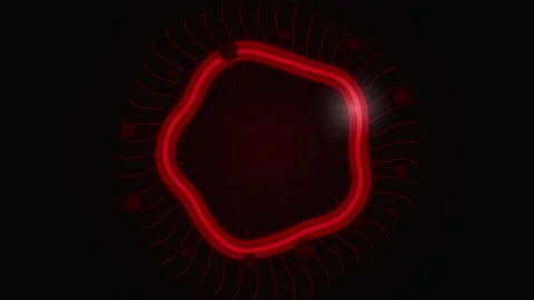 Glowing abstract red geometric hexagon background for modern tech and futur.. Stock Footage 344641195