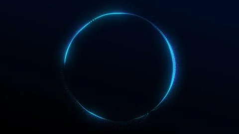 Glowing abstract ring made of blue and green flowing strings forming a smoo.. 스톡 일러스트