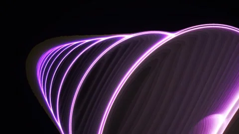 Glowing Abstract Spine Structure Rotating in Vibrant Purple and Yellow Colo.. Stock Footage 343700002