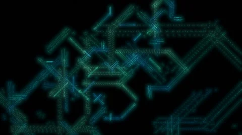 Glowing abstract streaking geometric formations VJ loop Stock Footage 64954552