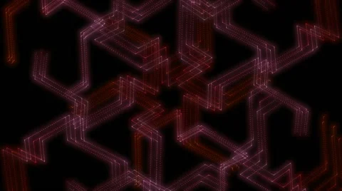 Glowing abstract streaking geometric formations VJ loop Stock Footage 64954570