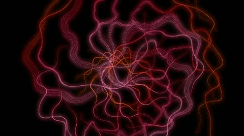 Glowing abstract streaking geometric formations VJ loop Stock Footage 64954580