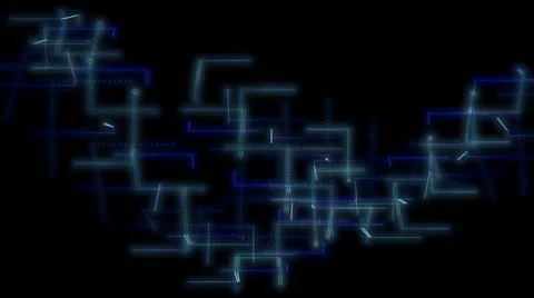 Glowing abstract streaking geometric formations VJ loop Stock Footage 64954598