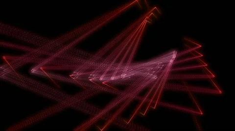 Glowing abstract streaking geometric formations VJ loop Stock Footage 64954602