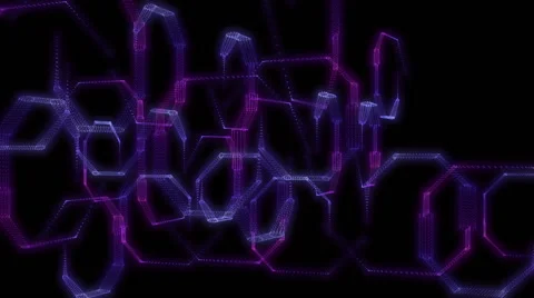 Glowing abstract streaking geometric formations VJ loop Stock Footage 64954685