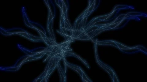 Glowing abstract streaking geometric formations VJ loop Stock Footage 64954690