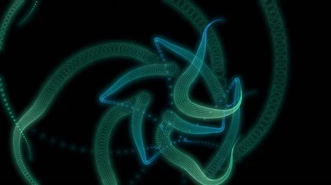 Glowing abstract streaking geometric formations VJ loop Stock Footage 64954725