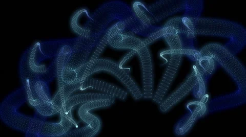 Glowing abstract streaking geometric formations VJ loop Stock Footage 64954731