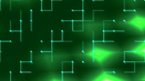 Glowing abstract tech circuit board data flow background for future connect.. Stock Footage 339786716