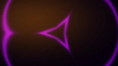Glowing abstract tech geometry loop with neon light lines animation Stock Footage 336536929