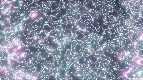 Glowing Abstract Terrain: Ethereal Depth, Cosmic Flow, Hypnotic Motion Stock Footage 302406914