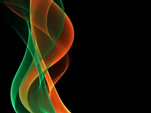 Glowing abstract wave on dark Stock Illustration