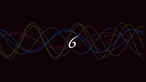 Glowing Abstract Wave Pattern Tracking Financial Data Growth and Analysis o.. Stock Footage 342095105