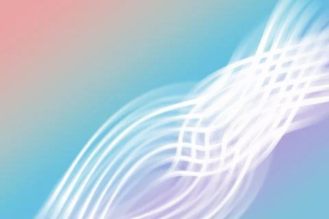 Glowing Abstract Waves Background with Pastel Pastel Gradient Stock Illustration