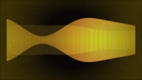 Glowing abstract yellow digital wave lines background for future technology.. Stock Footage 344517796