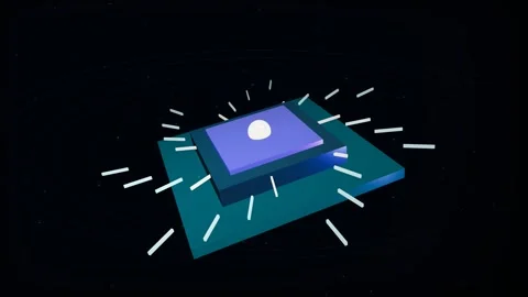 Glowing AI Inference Core Loop - Cosmic Energy Ray Tech Backdrop Video stock 341954441