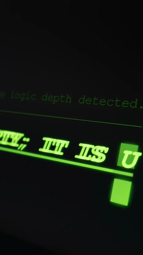 Glowing Ai Terminal Interface Displaying Scrambled Green Code Text Stock Footage 334732656