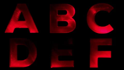 Glowing Alphabet Translucent Letters Stock Footage 280841198