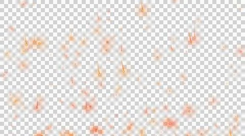 Glowing amber and orange light particle bokeh overlay on transparent background Stock Illustration