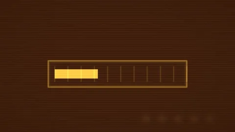Glowing Amber Equalizer Bar Seamless Loop Stock Footage 340747512