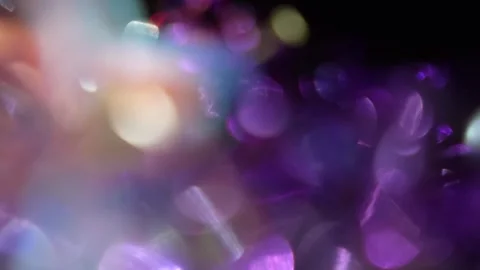 Glowing and blurring of colored bokeh in a frame Stock Footage 315314742